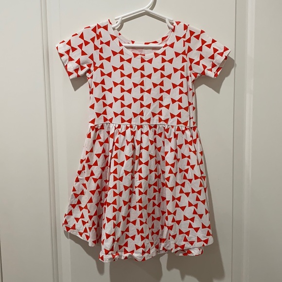 June & January Red Bow Swirl Dress - Picture 2 of 3